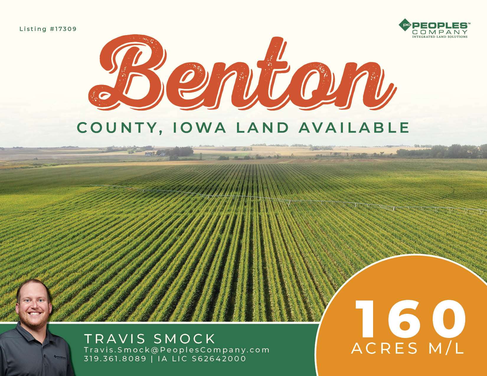 Listing 17309 160.00 acres in IA Peoples Company